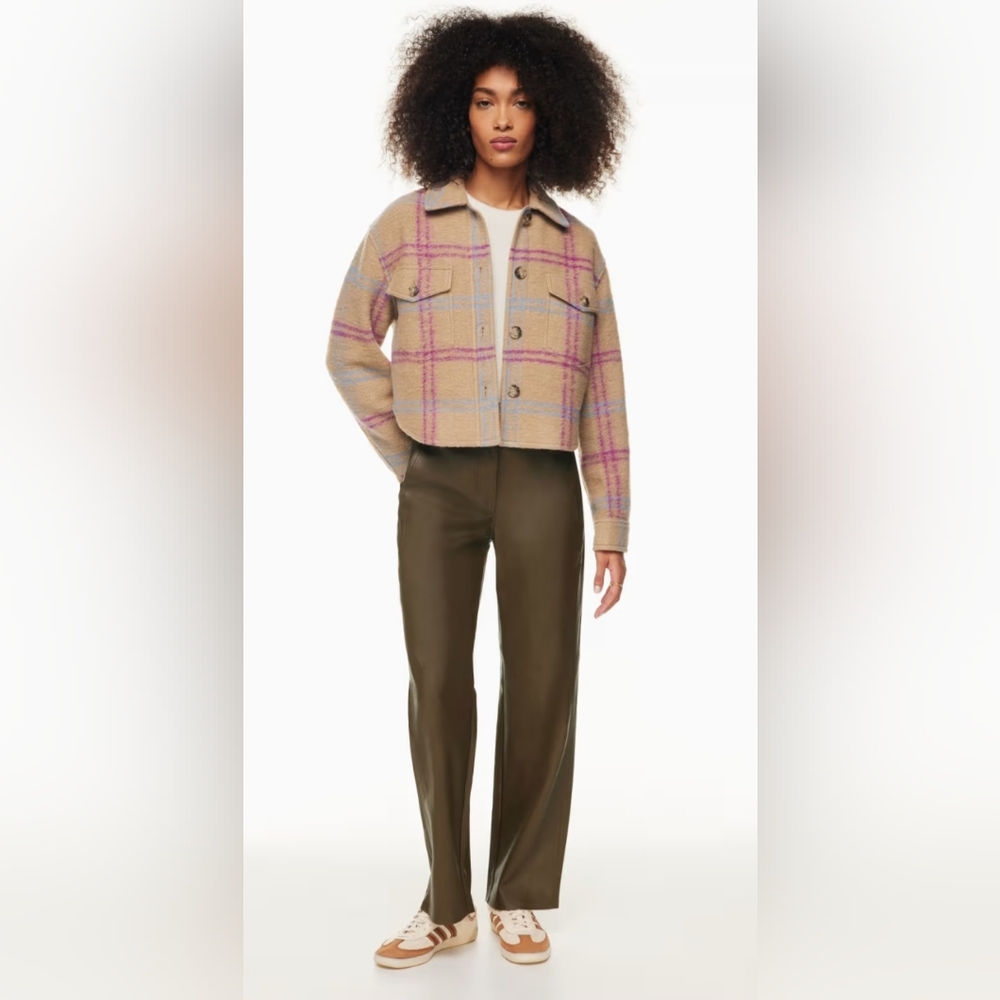 Aritzia Ganna Cropped Shirt Jacket Small